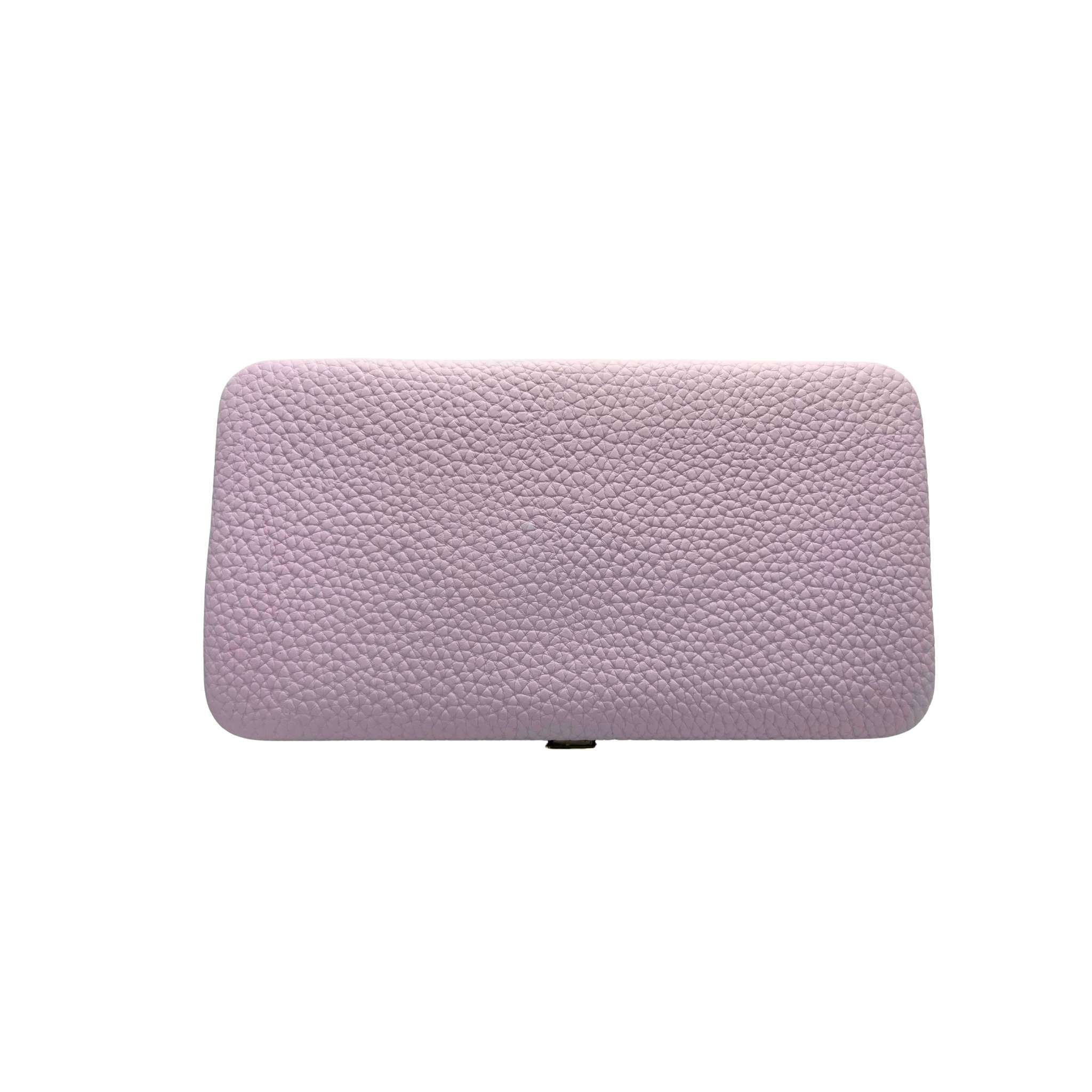 Rosa mobil lommebok med sløyfe foran, kortholder, mobilholder, seddellomme, myntlomme. Baksiden
