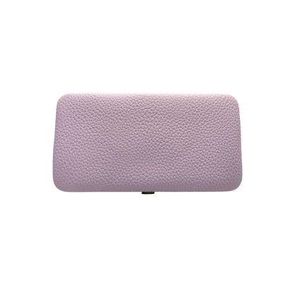 Rosa mobil lommebok med sløyfe foran, kortholder, mobilholder, seddellomme, myntlomme. Baksiden